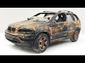 Restoration Abandoned blown up BMW x5 model car Реставрация заброшенного БМВ х5 Черный Бумер