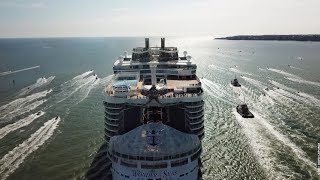 WONDER OF THE SEAS - First sea trial - The biggest cruise ship in the world