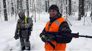 Охота с лайками в Удмуртии ( глубокий снег нарушил все планы)