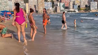 A Stunning Day on the Beach in Barcelona | 4K Beach Walk Spain