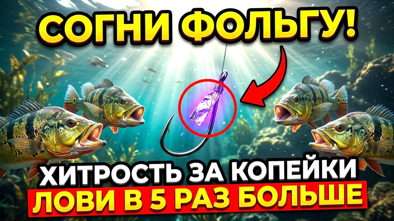 Оберни Крючок Алюминиевой Фольгой — Трюк За 10 Центов, С Которым Ты Поймаешь В 5 Раз Больше Рыбы