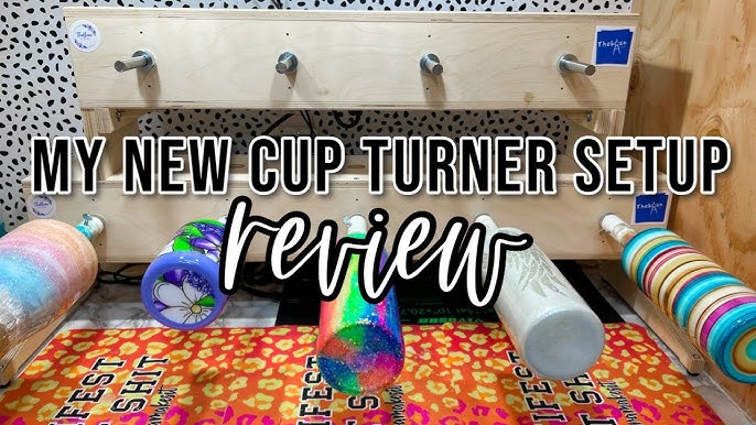 VEVOR 4 Cup Turner Multi Tumbler Spinner Four-Arm Crafts for Glitter Epoxy DIY