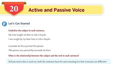 Active and Passive Voice | Ch-20 | Class-6 | Part-01 | Collins English grammar and composition book