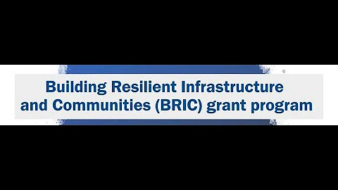 FEMA BRIC Grant Webinar