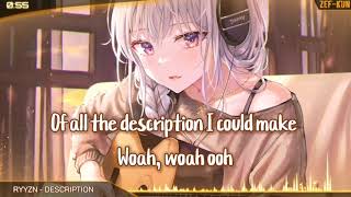 Nightcore - Description (RYYZN)(Lyrics)