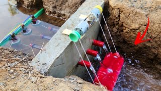 Mini dam construction | Hydroelectric | Electric water pump | Motor project