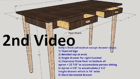 Building a unique and classy desk #2 (with drawer fronts and aprons cut from a single piece of wood)