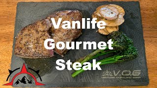 Vanlife Gourmet Steak in a Cast Iron