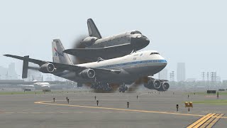 Too Heavy, Giant Airplane Skidding On The Runway After Landing | X-Plane 11