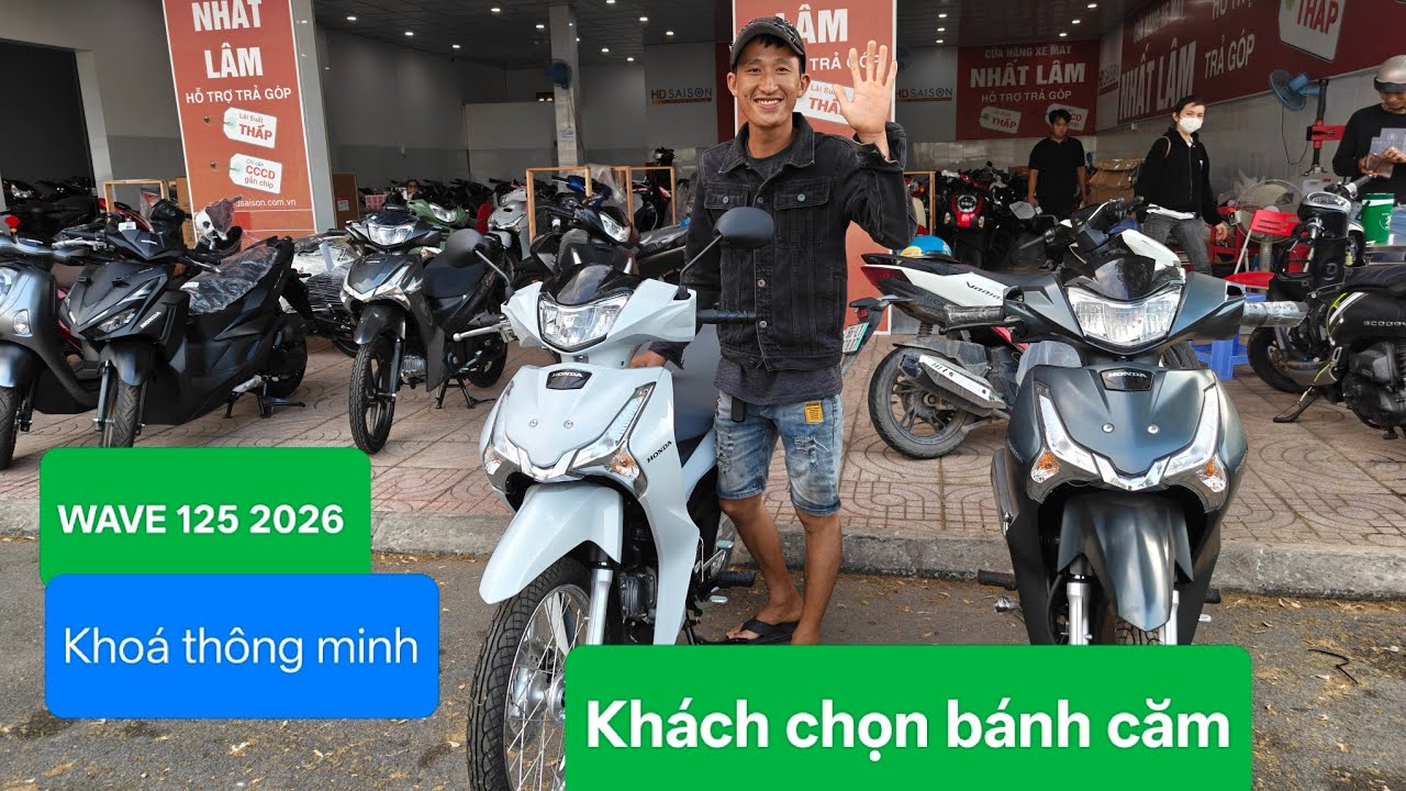 Wave125 khoá thông minh bánh căm được vợ chồng em khách ủng hộ lần thứ 2 - E chân thành cảm ơn quý ạ