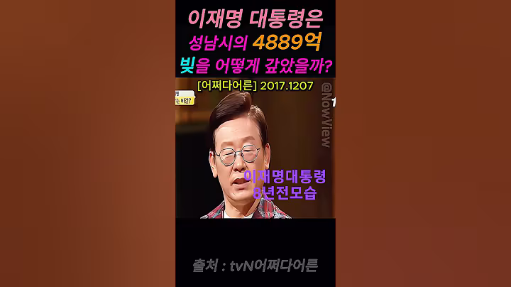 실무의 달인 이재명대통령(성남시장시절) #이재명 #어쩌다어른