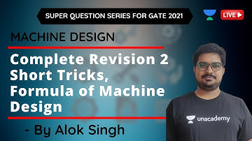 MARATHON | Complete Revision (Part 2) - Short Tricks, Formulas of Machine Design | GATE/ESE 2021