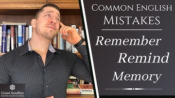 Remember Remind Memory: Common English Mistakes 11