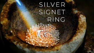 😍 MESMERISING Liquid Silver Casting - Making the Salvage Signet Ring