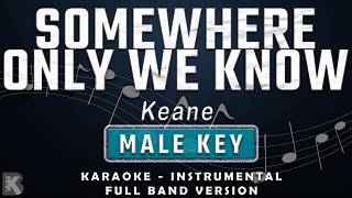 Somewhere Only We Know - Keane (Full Band Karaoke) Male Key - Instrumental