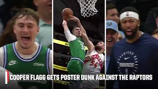 COOPER FLAGG POSTER 🤯 The No. 1 overall pulls off a monster dunk against the Raptors 😤 | NBA on ESPN