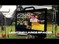 Lighting large spaces with limited fixtures on set breakdown