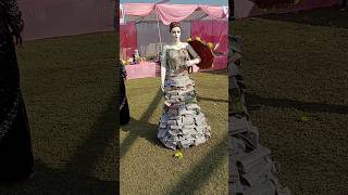 Newspaper dress #newspaperdoll #newspaper #newspapercraft #trending #hkayyumart #viralshort #shorts