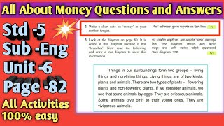 allaboutmoneyquestionandanswerstd5, std 5 english page 82 all about money