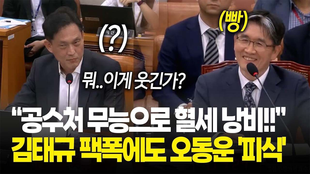 "무능한 공수처 때문에 혈세가 낭비되고 있어요" 김태규 지적에 오히려 피식? / 2026년 국정감사 법사위