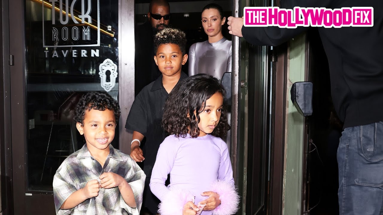 Kanye West and Bianca Censori Treat Kids to Movie Night at The Tuck Room