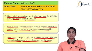 Introduction to Wireless PAN and Need - Wireless Pan - Wireless Networks