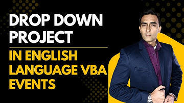 How to show drop down data Validation - VBA Events in English -Video 737