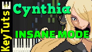 Cynthia [Pokemon DPP] - Insane Mode [Piano Tutorial] (Synthesia)