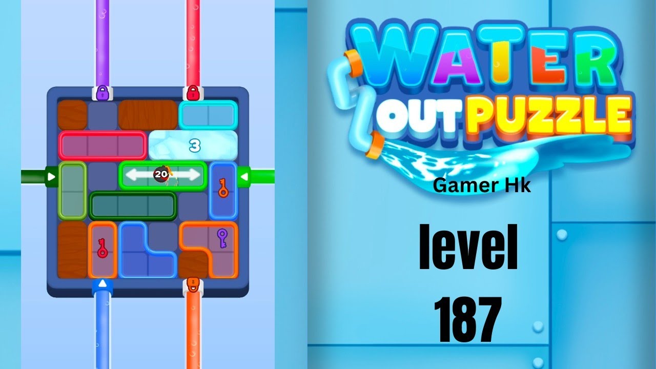Water out puzzle level 187 Walkthrough Solution 