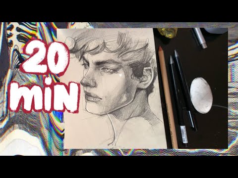 Видео: Рисую портрет за 20 минут.