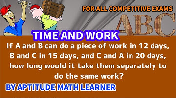 If A and B can do a piece of work in 12 days, B and C in 15 days, and C and A in 20 days,
