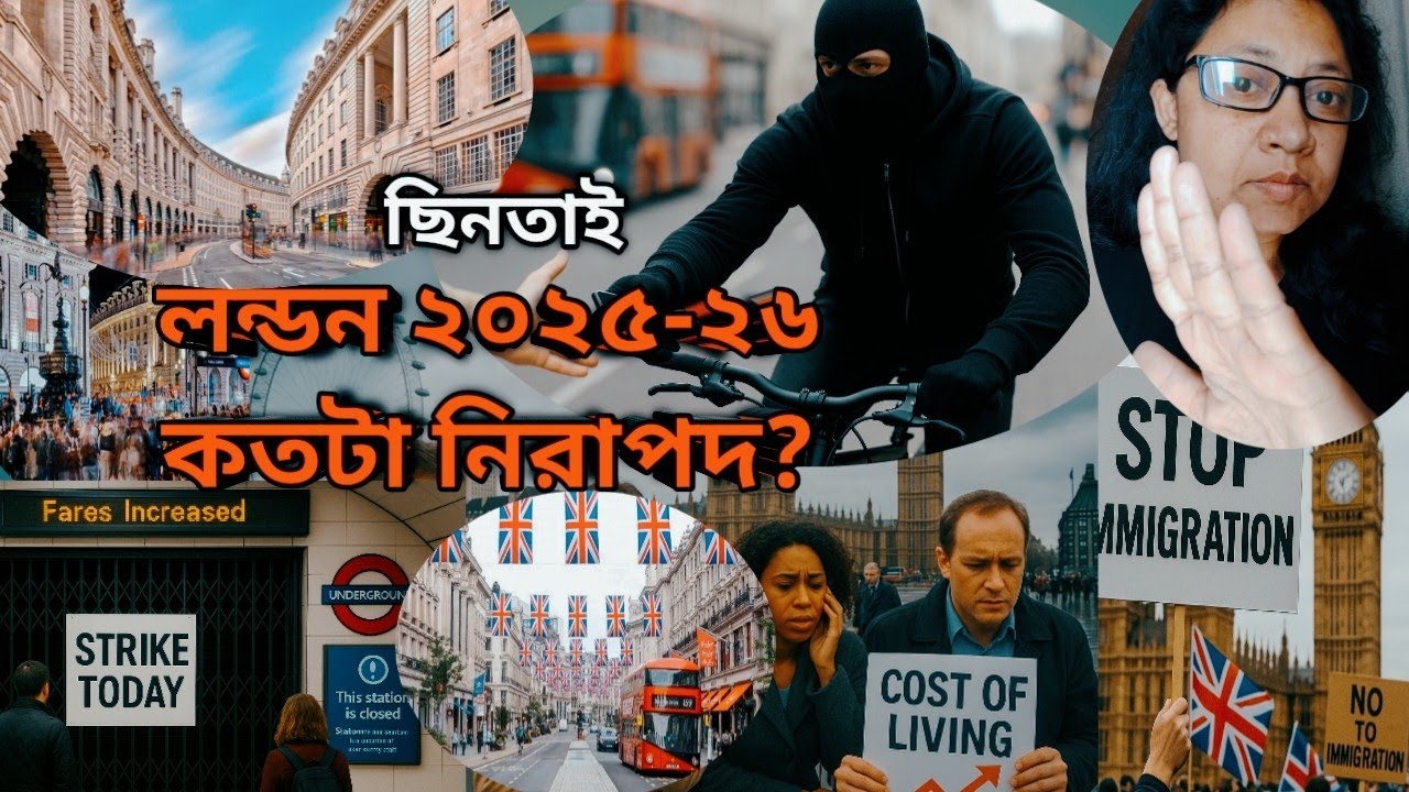  ছিনতাই , হিংসা , দ্রব্যমূল্য বৃদ্ধি, transport strike, নিয়ে বর্তমান লন্ডন । 