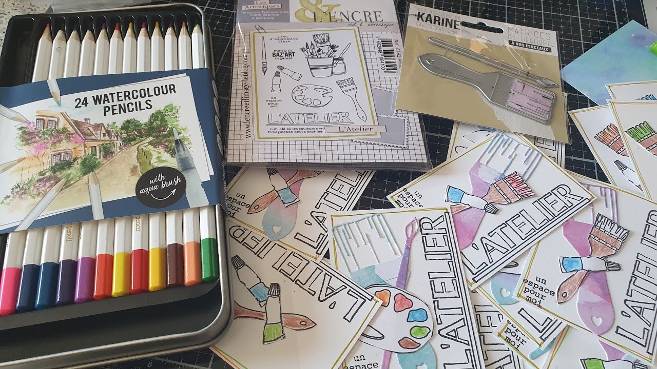 TEST CRAYONS DE COULEURS AQUARELLES action YouTube