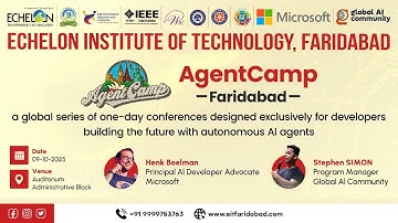 Glimpses from AgentCamp Faridabad — Powered by Microsoft & Global AI Community