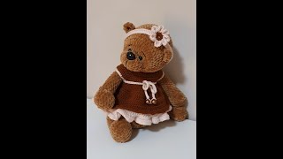 Платье для медвежонка крючком