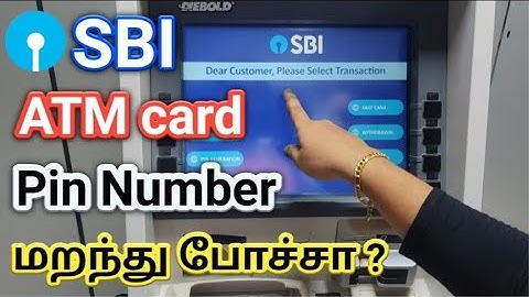 How To Change SBI ATM Pin/SBI ATM Pin Change Tamil/SBI ATM Pin Forgot