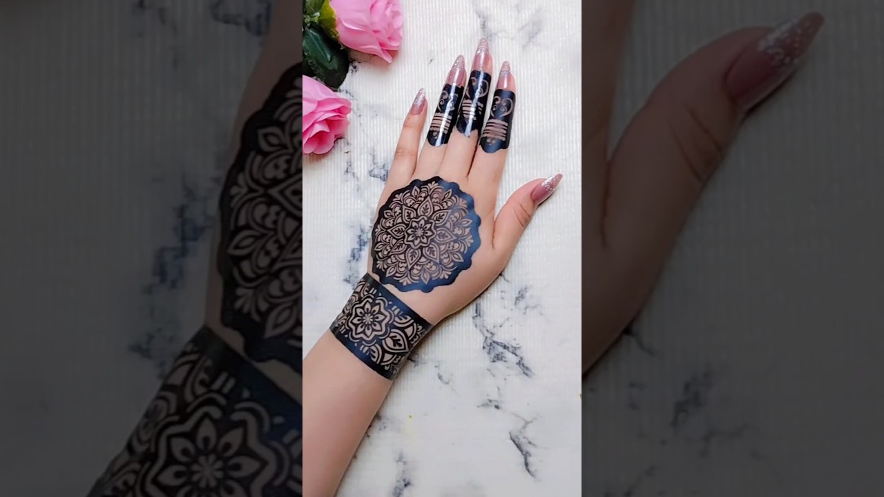 beautiful sticker mehndi design #shorts