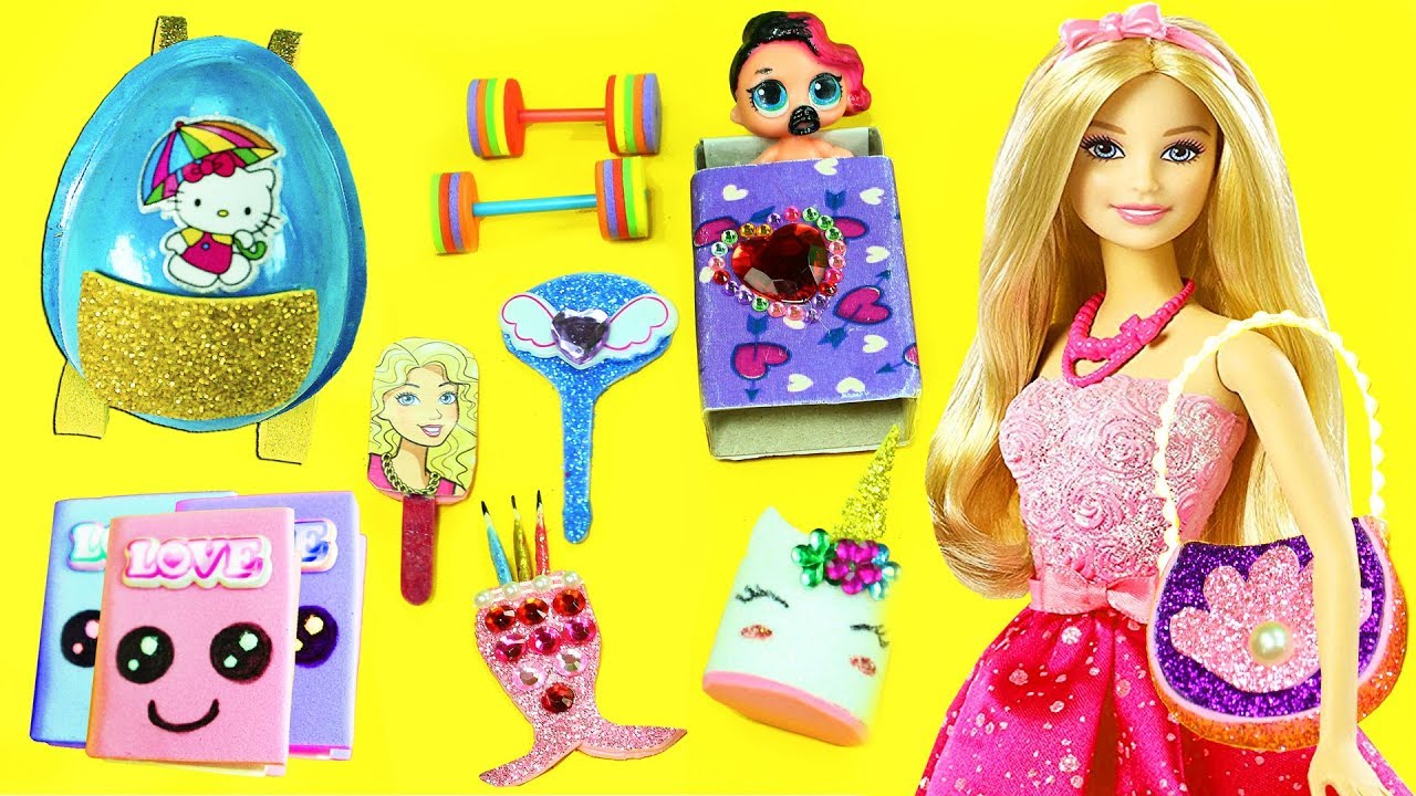 como hacer mini cosas para barbie