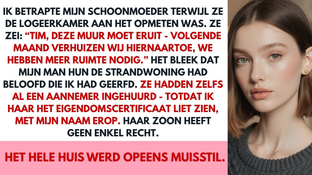 Mijn schoonmoeder plande haar ‘pensioen’ in mijn strandhuis — tot ik de eigendomsakte liet zien