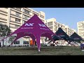 Milin Displays single pole custom print star shape tent for outdoor events