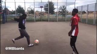 Year 11s asking for a touch of a ball from year 7s