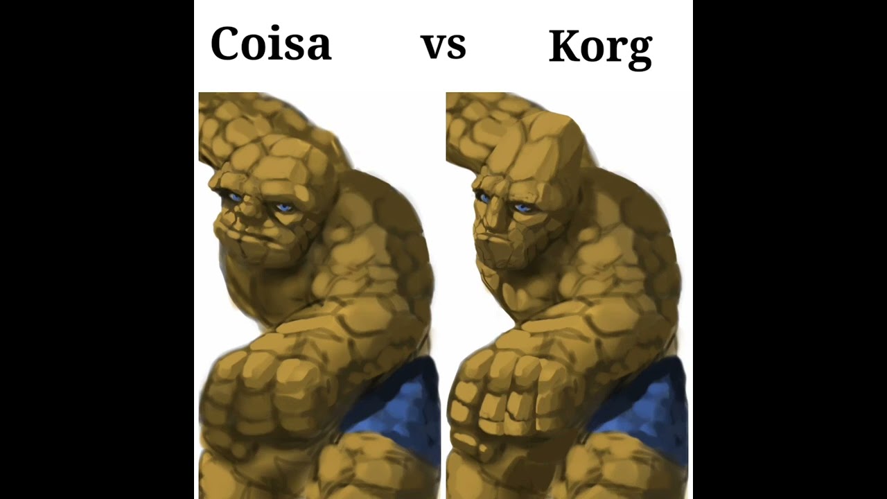 The Thing vs Korg: visual comparison