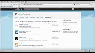 How To Remove Twitter Applications - Revoke Application Access Rights on Twitter - HowToPhil