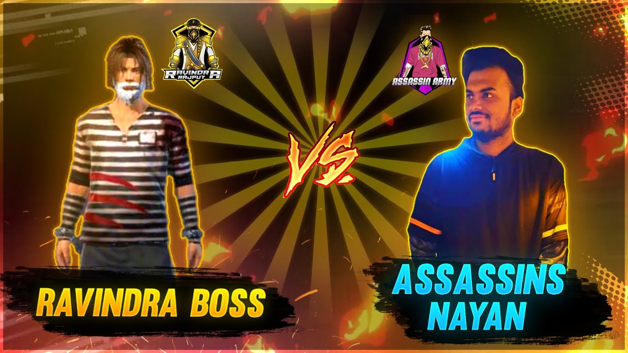 ASIN NAYAN VS RAVINDRA BOSS | 1 vs 1 MATCH || garena free fire