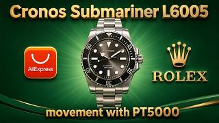 ⌚️ CRONOS Submariner L6005 😱 Rolex Homage  🔥 ALIEXPRESS   COUPON