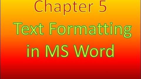 Std-4 Computer Ch-5 Formatting in MS Word 2010 Exercise