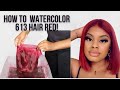 RED HAIR IN LESS THAN 5 MINUTES 😍💯| HOW TO WATERCOLOR HAIR ft. BLACKMOON HAIR