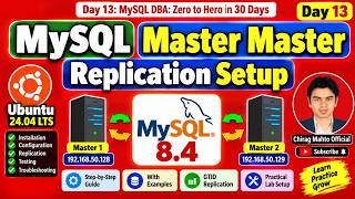 Day 13: MySQL Master Master Replication Setup | Step-by-Step #mysql #replication #master #replica