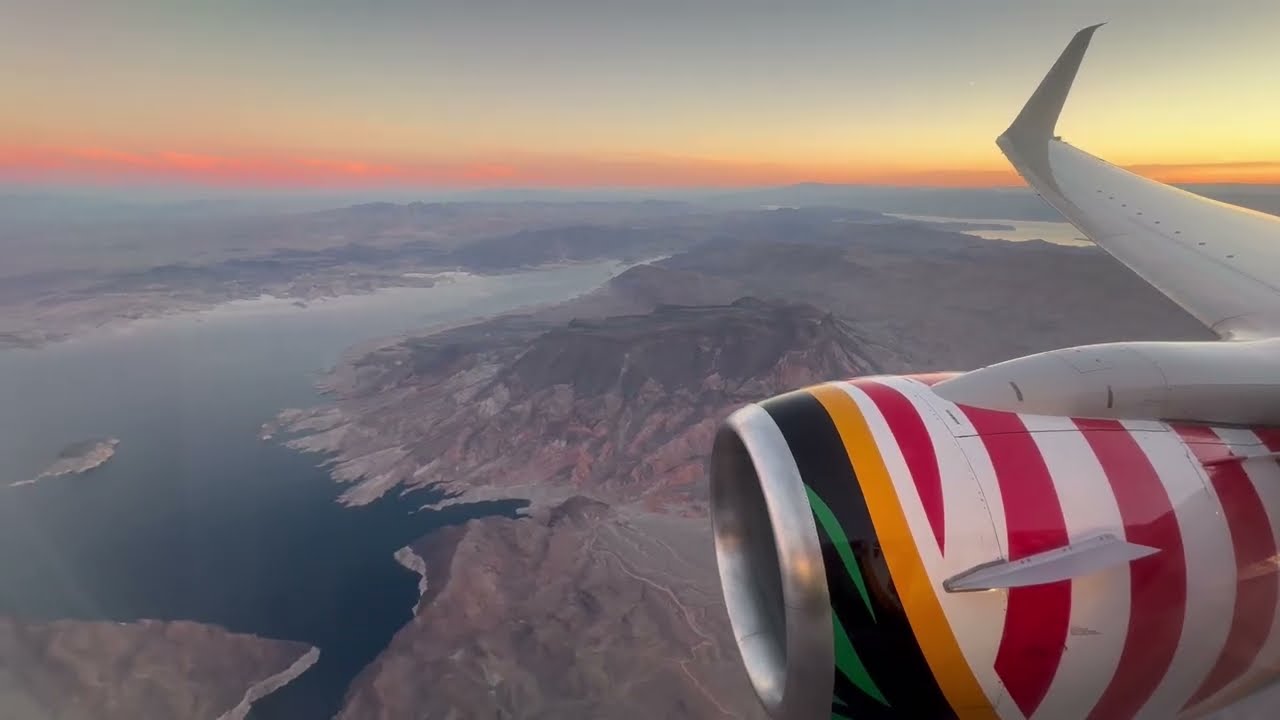 Southwest Airlines 737-800 Illinois One Sunrise Landing Las Vegas LAS