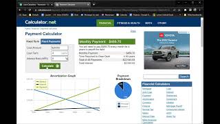 Financial Functions -- Loan Calculator using the PMT Function